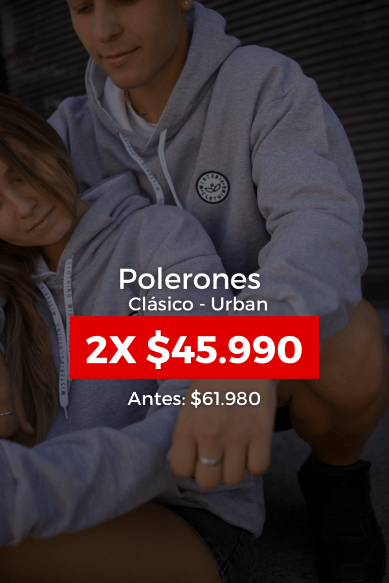 Pack Polerones Urban + Clásico - Wisteria Chile - Poleron Clásico - Pack Polerones Urban + Clásico