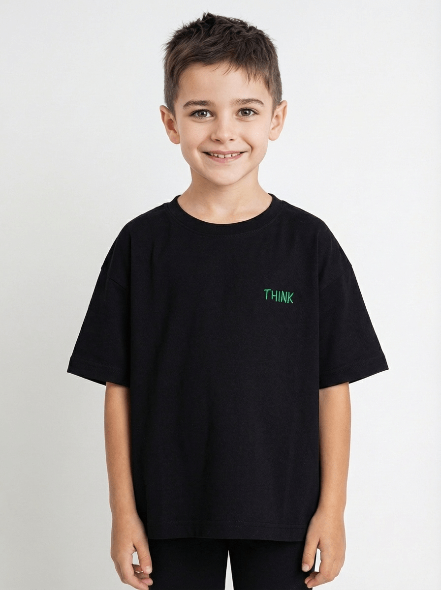 Polera Kids Think Positive - Boxyfit - Wisteria Chile - Polera Kids Think Positive - Boxyfit
